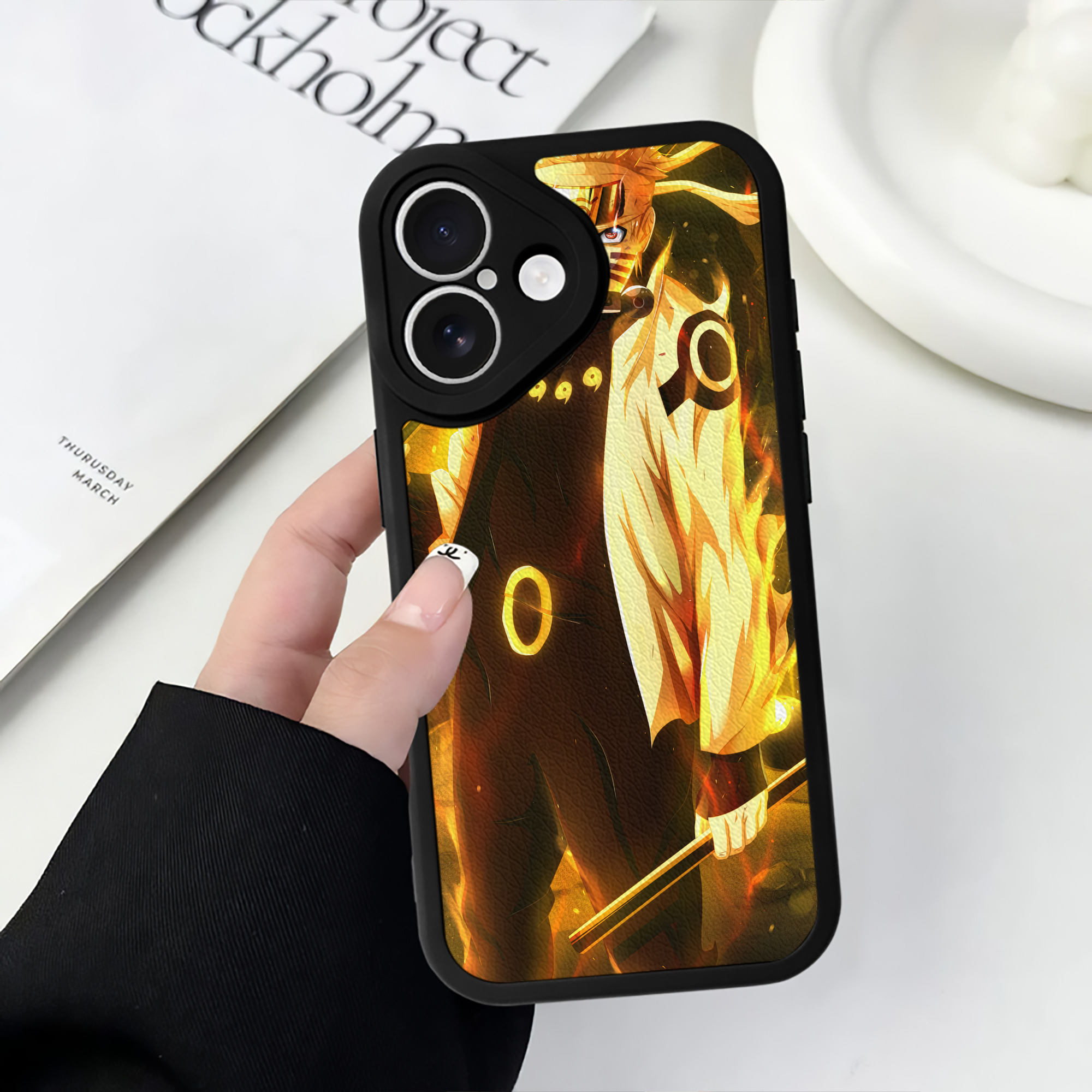 （画像用） NARUTO -ナルト- NARUTO -ナルト- 疾風伝 【iPhone 16シリーズ対応】シリコンスマホケース（レザー調） 材質：シリコン